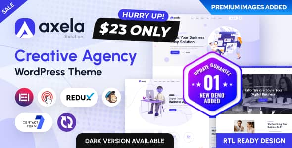 Axela v1.1.0 Nulled – Creative Agency & Portfolio WordPress Theme