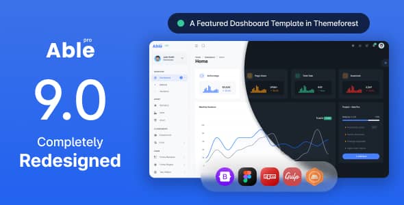 Able pro 9.0 Nulled – Bootstrap 5, Angular 13 & React Admin Template