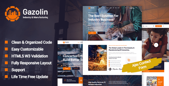 Gazolin Nulled – Industry & Manufacturing HTML Template