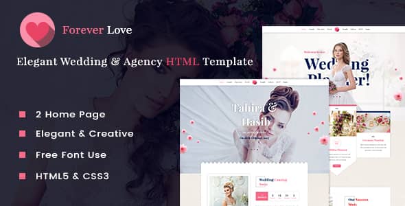 Forever Love Nulled – Wedding & Agency HTML Template