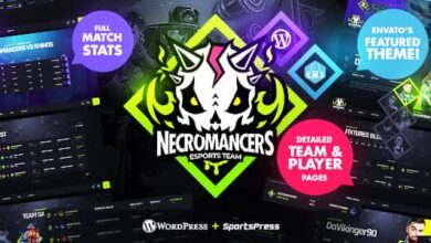 Necromancers v1.2.1 Nulled – eSports & Gaming Team WordPress Theme