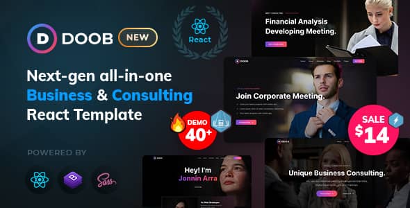 Doob v1.5 Nulled – Business and Consulting React Template