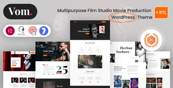 Vome v1.1.1 Nulled – Multipurpose Film Studio Movie Production WordPress Theme