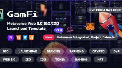 GamFi v1.8 Nulled – Metaverse Web3 IGO Launchpad HTML5 Template