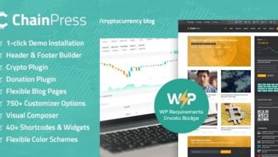 ChainPress v1.0.8 Nulled – Financial WordPress Business Blog Theme