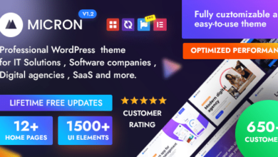 Micron v1.2.1 Nulled – Technology IT Solutions & Software WordPress Theme