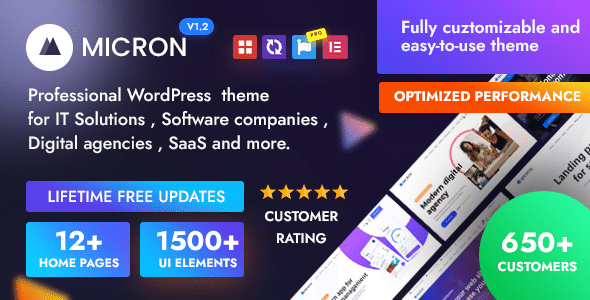 Micron v1.2.1 Nulled – Technology IT Solutions & Software WordPress Theme