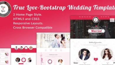 True Love Nulled – Bootstrap Wedding Template