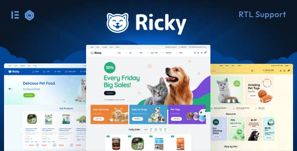 Ricky v1.0.3 Nulled – Pet Shop & Care WooCoomerce Theme
