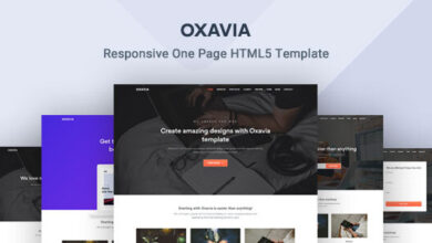 Oxavia Nulled – Responsive One Page Template