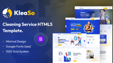 Kleaso Nulled – Cleaning Services HTML5 Template