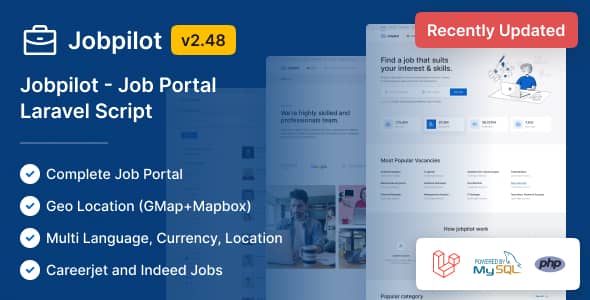 Jobpilot v2.48.8 Nulled – Job Portal Laravel Script
