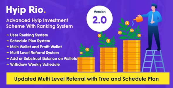 Hyip Rio v2.0 Nulled – Advanced Hyip Investment Scheme With Ranking System