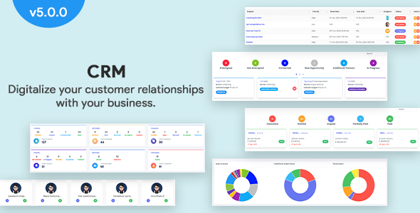 CRM v5.0.0 Nulled – Laravel CRM with Project Management, Tasks, Leads, Invoices, Estimates and Goals