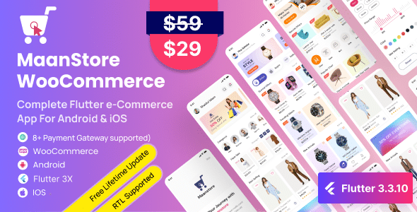 MaanStore v4.1 Nulled – Flutter eCommerce Full App ( Android & iOS )