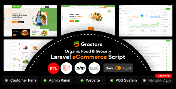 GroStore v1.0 Nulled – Food & Grocery Laravel eCommerce with Admin Dashboard