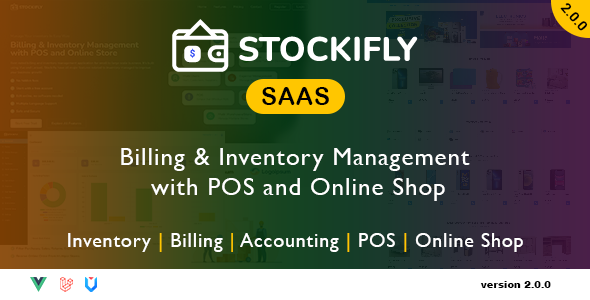 Stockifly SAAS v2.0.0 Nulled – Billing & Inventory Management with POS and Online Shop