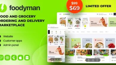 Foodyman v2023-4 Nulled – Multi-Restaurant Food and Grocery