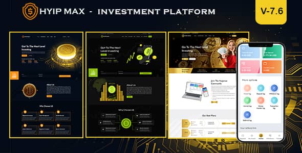 HYIP MAX v7.6 Nulled – high yield investment platform