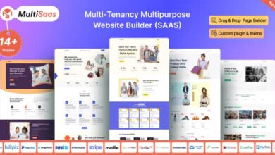 MultiSaas v1.2.0 Nulled – Multi-Tenancy Multipurpose Website Builder (Saas)