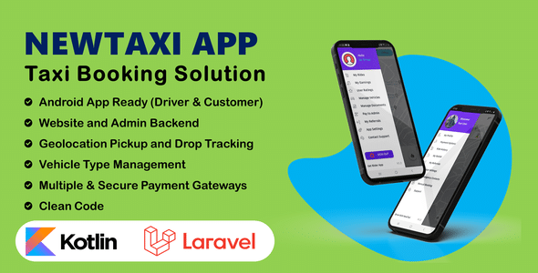 NewTaxi App v1.4 Nulled – Online Taxi Booking App With Admin Panel