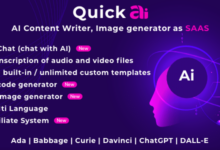QuickAI OpenAI v2.8 Nulled – ChatGPT – AI Writing Assistant and Content Creator as SaaS