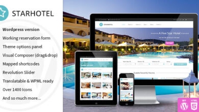 Starhotel v3.0.3 Nulled – Responsive Hotel WordPress Theme
