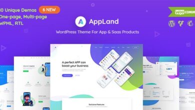 AppLand v2.9.6 Nulled – WordPress Theme For App & Saas Products