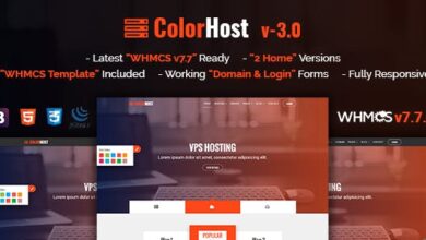 ColorHost v3.5 Nulled – Responsive HTML5 Web Hosting and WHMCS Template