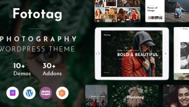 Fototag v1.3.7 Nulled – Photography WordPress Theme