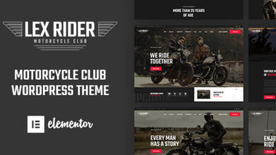 LexRider v1.6.3 Nulled – Motorcycle Club WordPress Theme