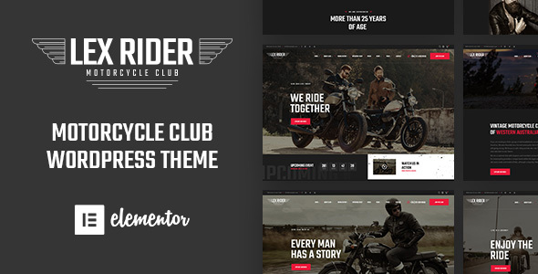LexRider v1.6.3 Nulled – Motorcycle Club WordPress Theme