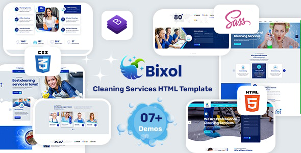 Bixol Nulled – Cleaning Services HTML Template