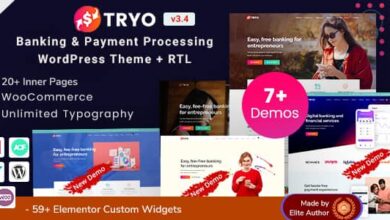 Tryo v3.4 Nulled – Banking, Money Transfer & Currency Exchange WordPress Theme
