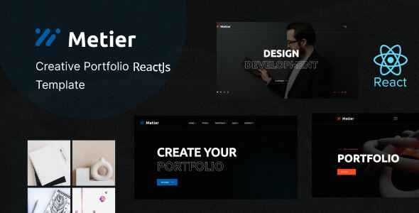 Metier Nulled – Personal Portfolio React Template