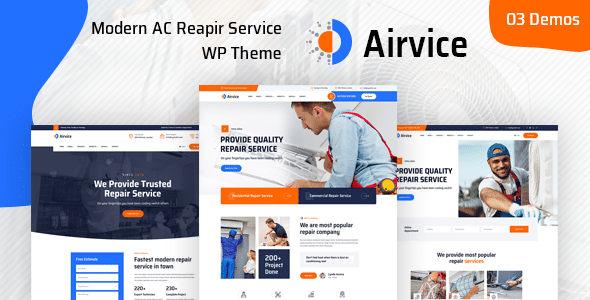Airvice v1.1.6 Nulled – AC Repair Services WordPress Theme
