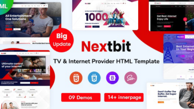 NextBit Nulled – TV & Internet Provider Template