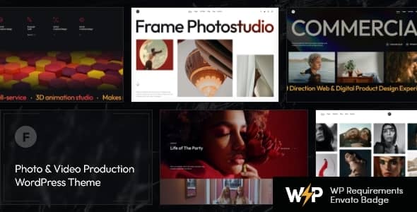 Frame v1.0 Nulled – Photo & Video Production WordPress Theme