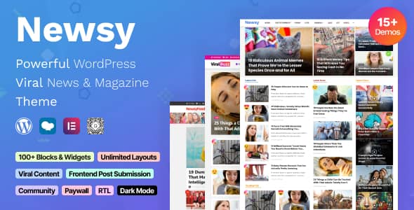 Newsy v2.2.0 Nulled – Viral News & Magazine WordPress Theme