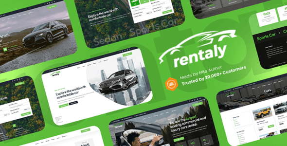 Rentaly Nulled – Car Rental Website Template with RTL Support