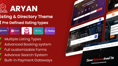 Aryan v1.3.0 Nulled – Listing & Directory WordPress Theme