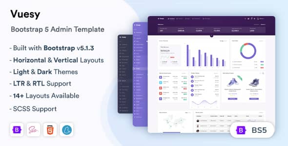 Vuesy Nulled – Admin & Dashboard Template