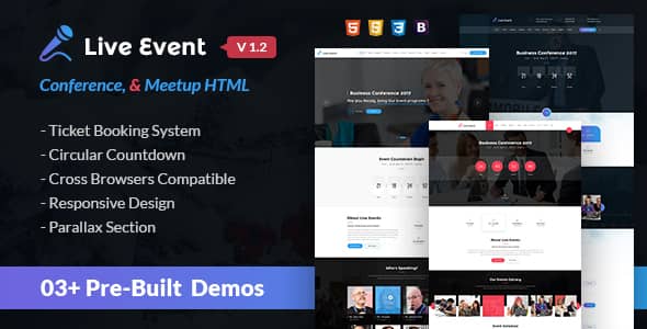 Live Event v1.2 Nulled – Conference & Meetup HTML Template