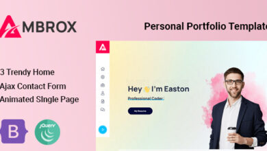 Ambrox v1.0.2 Nulled – Personal Portfolio Template