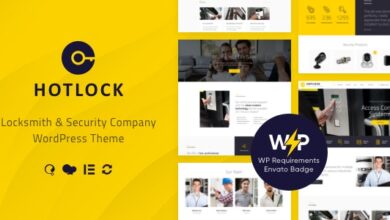 HotLock v1.3.9 Nulled – Locksmith & Security Systems WordPress Theme + RTL