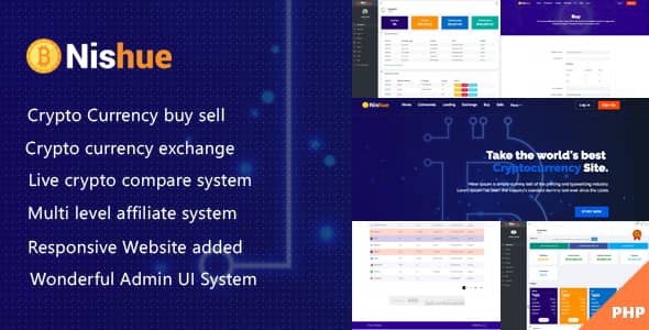 Nishue 4.2 Nulled - CryptoCurrency Buy Sell Exchange and Lending with MLM System