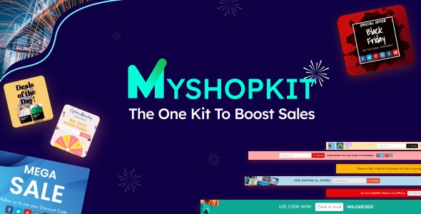 MyShopKit v1.0.5 Nulled – WooCommerce Coupon Popup, SmartBar, Slide In