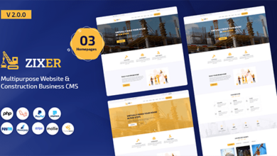 Zixer v2.0.0 Nulled – Multipurpose Website & Construction Business Company CMS