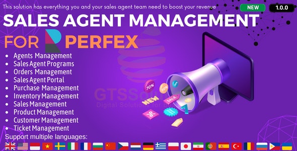 Sales Agent Management module for Perfex CRM v1.0.0 Free