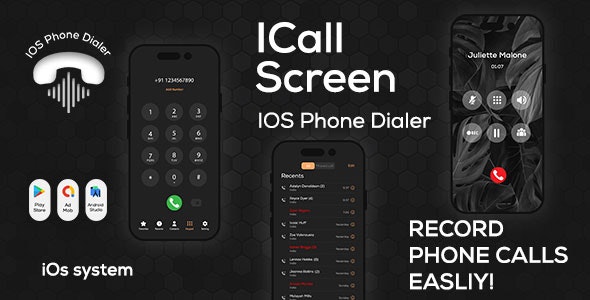iCall OS16 v1.0.0 Nulled - Color Phone Flash - iPhone Style Call - iCallScreen Dialer - iCall Dialer Screen